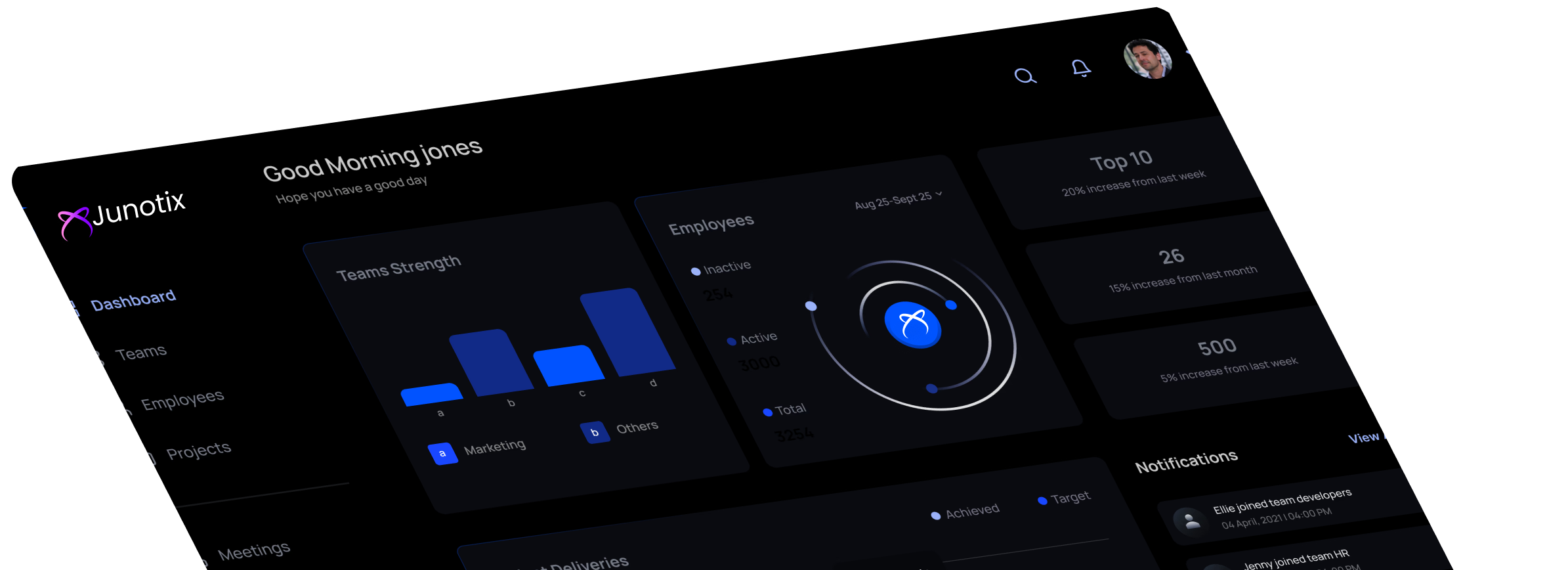 Junotix dashboard preview